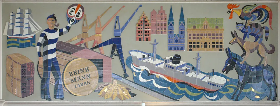 Mittelteil des Brinkmann-Mosaiks.