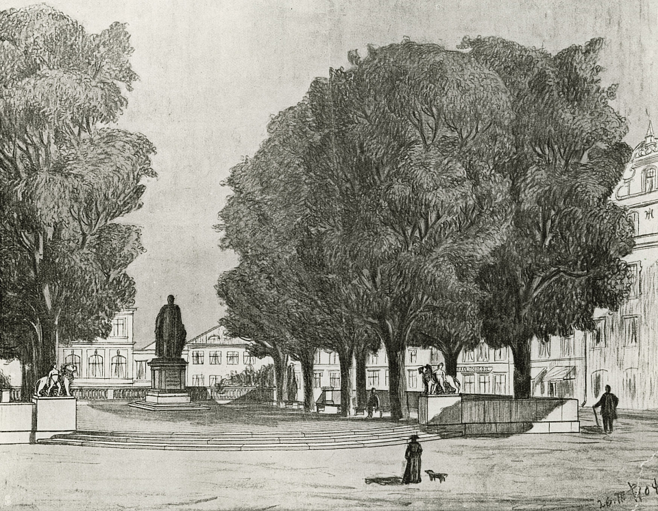 Project for a Bismarck monument on the cathedral courtyard by Paul Wallot, 1904.