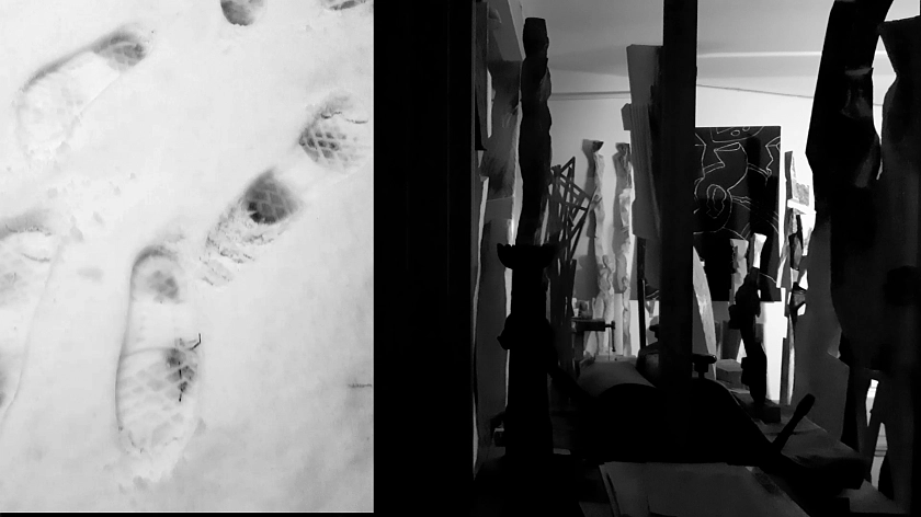 Passing Snow, 2026, Handkamera Collage Kurzfilm