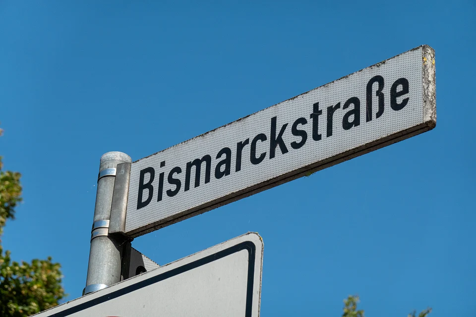 Straßenschild Bismarckstraße