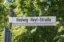 Straßenschild Hedwig Heyl-Straße