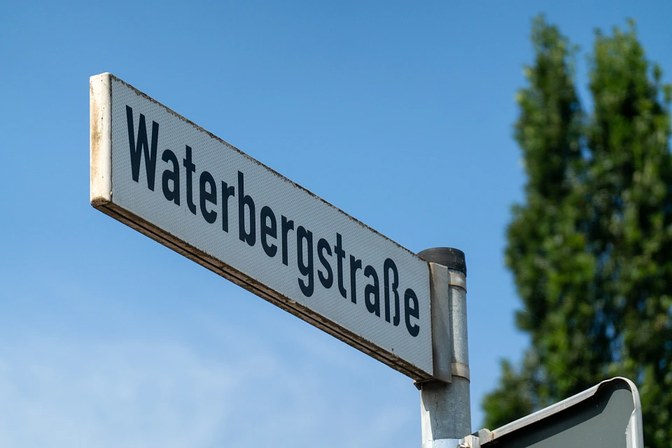 Stra&szlig;enschild Waterbergstra&szlig;e